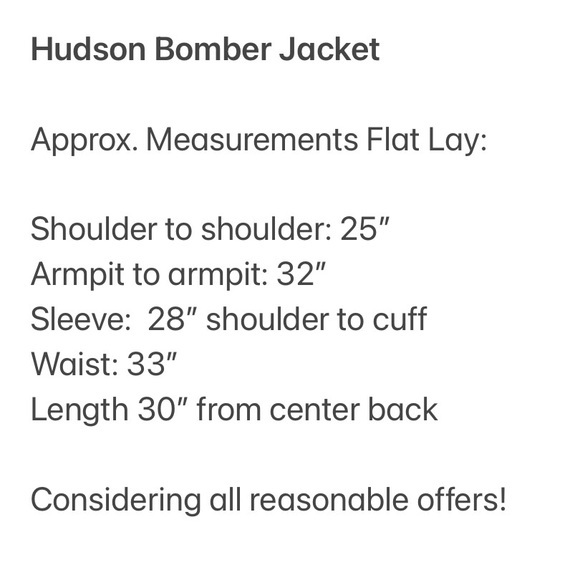 HUDSON Oversized Bomber/Flight Jacket EUC sz XL - Picture 14 of 14